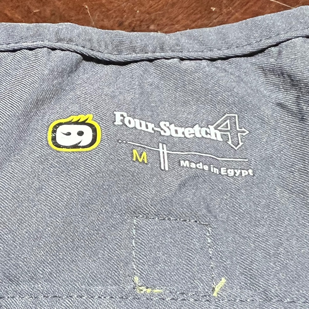 WonderWink Four-Stretch V-Neck Scrub Top Pewter Gray Womens Medium 6108 - Picture 3 of 11